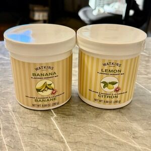 Watkins Banana & Lemon Dessert Mix 2 Sealed Containers 9.88 oz Each Vintage‎
